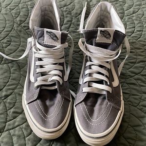 Grey High Top Vans Classic Skate Shoes
